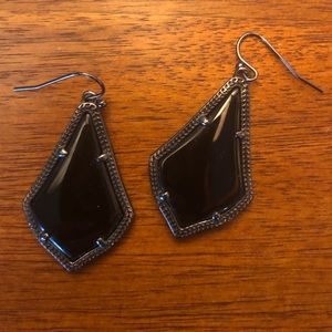 Kendra Scott ‘Alex’ Gunmetal Earrings in Black